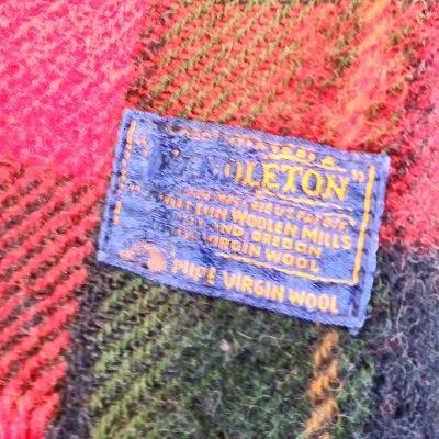 35 - Pendleton blanket, Linens, pillowcases, doilies, aprons, crocheted blankets