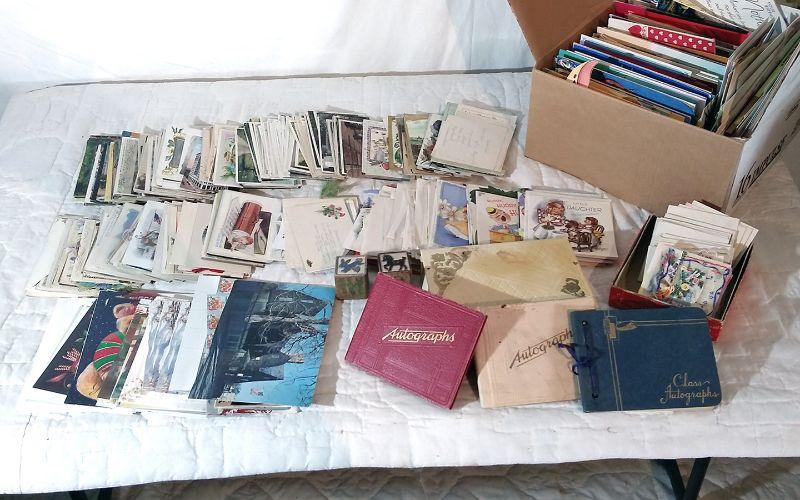 36 Assorted old postcards and used greeting cards