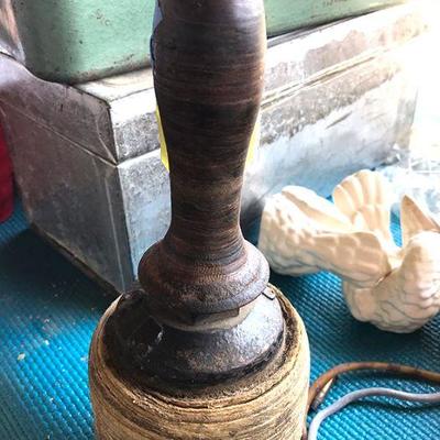 49 - Antique leather and cast iron maul #7