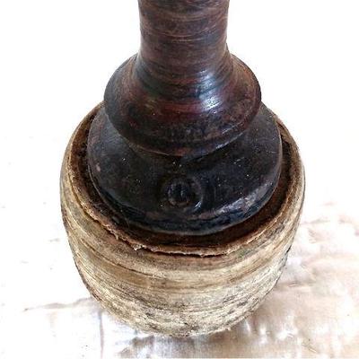 49 - Antique leather and cast iron maul #7