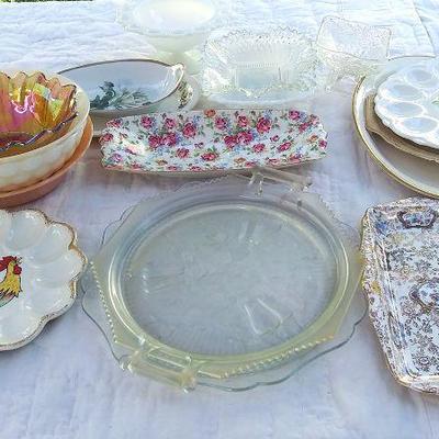 68 - Platters and serving dishes Gloriosa Silesia Ohme, Old Foley and more: