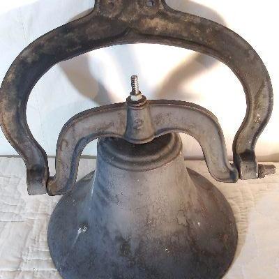83 - Large Cast Iron Bell with bracket 