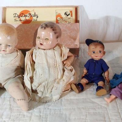 162 - Dee Baby Dolls, E.I.H inc. dolls with Mary Poppins style doll included