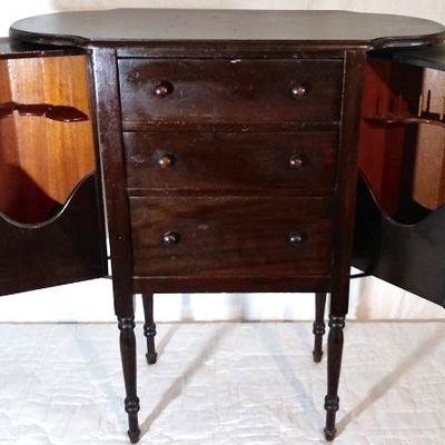 170 - Older collectable sewing cabinet by Walter L. Lillie Co. Great piece for any living room