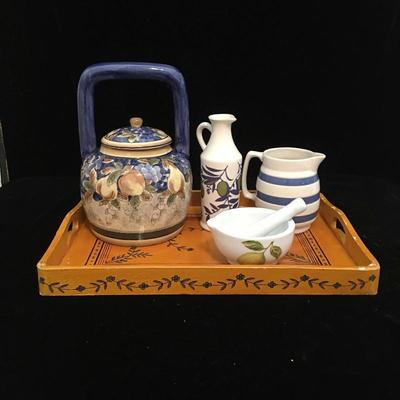 Lot 81 - Tea Tray & More