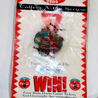 1993 Cincinnati REDS Baseball PIN Collection by Coca Cola - Factory Sealed