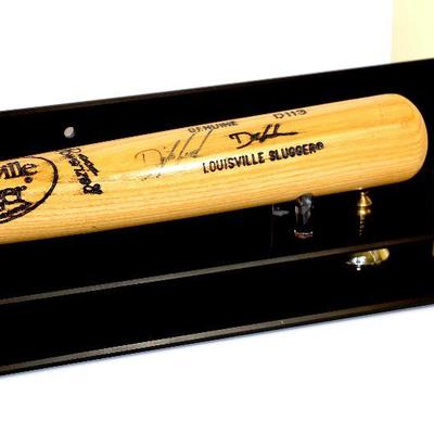 Dwight "Doc" Gooden Autographed Baseball Bat Full Size Louisville Slugger w/Stand