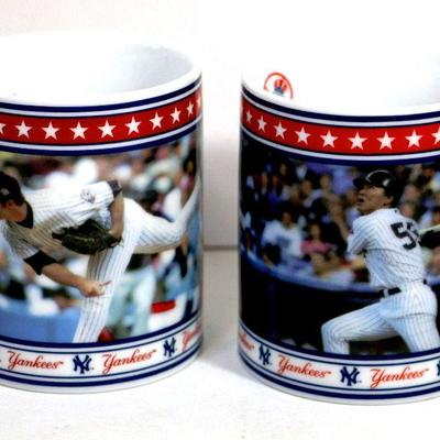 NY YANKEES Collector Mugs Set of 4 by Danbury Mint - Mint