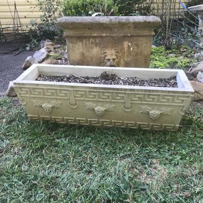 Lot 108 - Two Large Cement Planters 