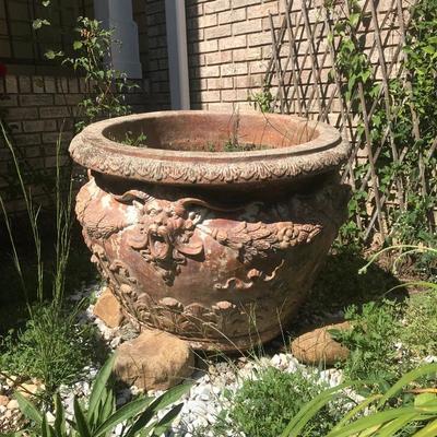 Lot 109 - Huge Cement Planter with Dragon
