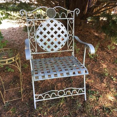 Lot 114- Two Vintage Metal Chairs