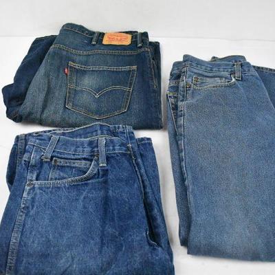 3 Pair of Men's Jeans: Levi's 569 Shorts, Dickies Shorts, Faded Glory Jeans