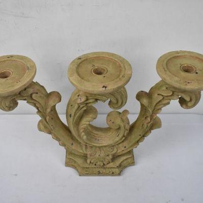 Plaster Candle Holder, Holds 3 Candles