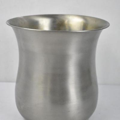 Metal Planter Pot, Brushed Nickel Look, Made in India