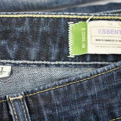 4 Pair Women's Jeans: Bebe Sz 27, Miss Chic Size 5, Lucky Size 6/28, Gap 8 Tall
