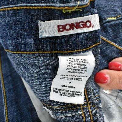 3 Pair of Women's Jeans: AE Size 2, Bongo Size 3, Old Navy Size 4