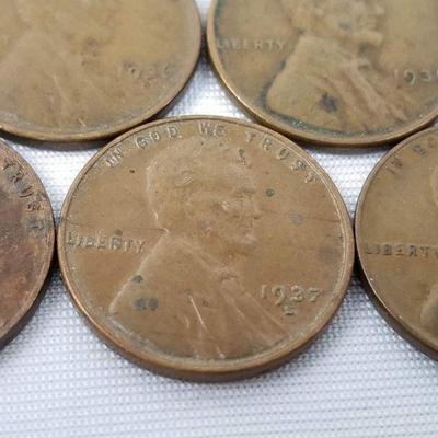 11 Wheat Back Pennies: 1930's (5 from 1936)