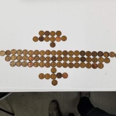 78 Wheat Back Pennies: 1940's (Mostly 1944, '45, '46)