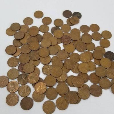 100+ Wheat Back Pennies: 1950's