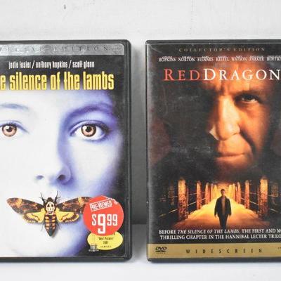 2 Movies on DVD: The Silence of the Lambs & Red Dragon