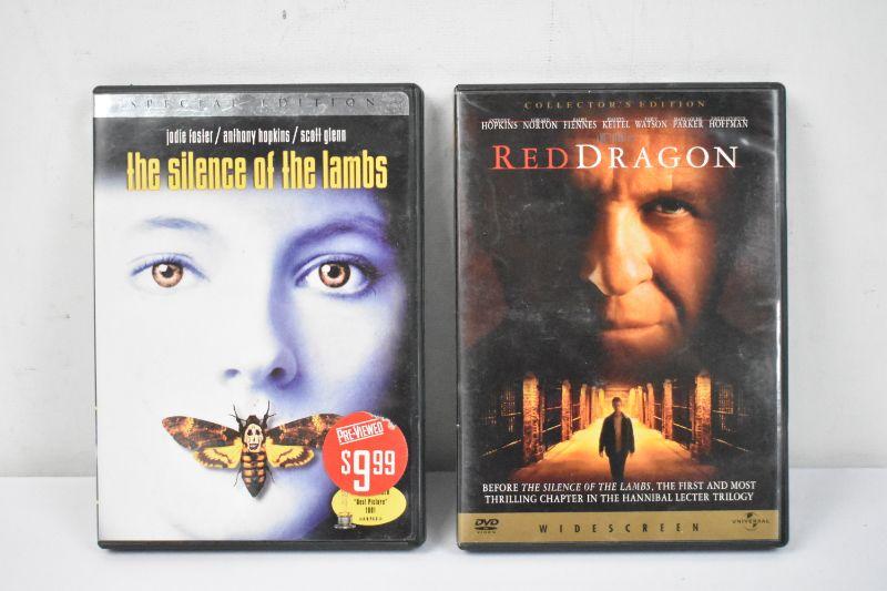 2 Movies DVD: The Silence the Lambs Red Dragon | EstateSales.org