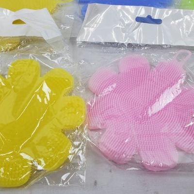 14 Flower/Circle Colorful Dish Scrubbers