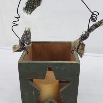 Large Harvest Bowl, Small Wooden Pumpkin, & Wood Star Candle Holder