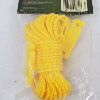 25 Foot Clothes Line, Coleman, Poly Rope with Two Rope Slides