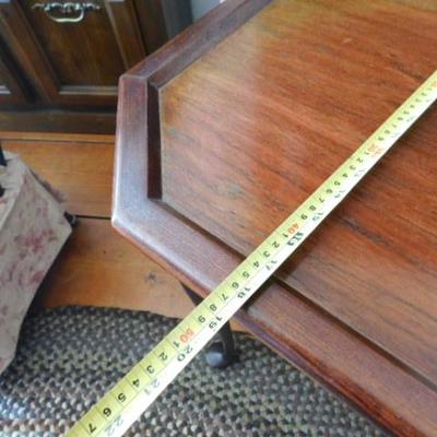 Vintage Solid Wood Octoganal Side Table 26