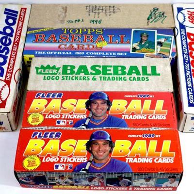 1989-1990 TOPPS & FLEER BASEBALL CARDS LOT - 7 BOXES - 4000+ CARDS
