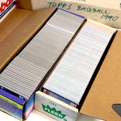 1989-1990 TOPPS & FLEER BASEBALL CARDS LOT - 7 BOXES - 4000+ CARDS