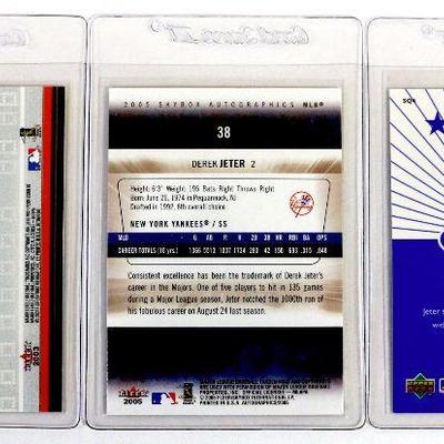 DEREK JETER Baseball Cards Set of 3 Skybox Fleer Upper Deck - Excellent / Mint