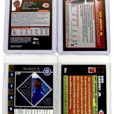 KEN GRIFFEY Jr. BASEBALL CARDS SET - 4 Cards Set Topps Bowman Upper Deck - Excellent / Mint