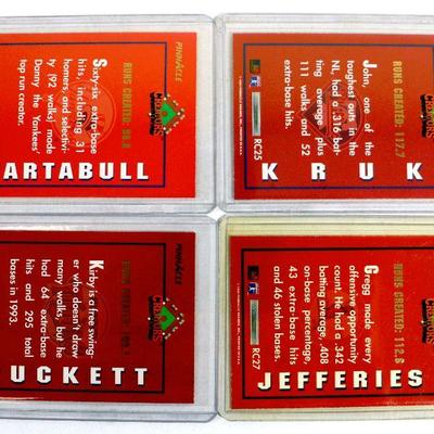 1994 PINNACLE BASEBALL CARDS SET - PUCKET KRUK JEFFERIES TARTABULL - EX/MINT