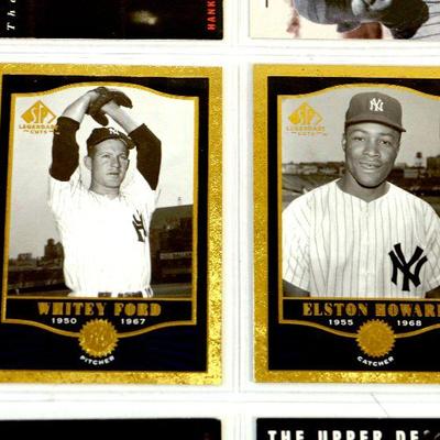 Whitey Ford TED WILLIAMS Cy Young HANK AARON Ty Cobb BASEBALL CARDS SET - MINT