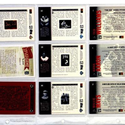 LOU GEHRIG Cy Young TED WILLIAMS Ty Cobb Willie Mays Hank Aaron BASEBALL CARDS SET - MINT