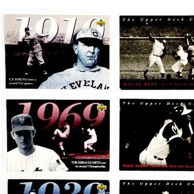 LOU GEHRIG Cy Young TED WILLIAMS Ty Cobb Willie Mays Hank Aaron BASEBALL CARDS SET - MINT
