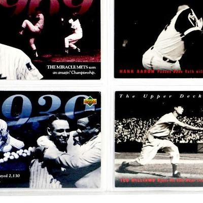 LOU GEHRIG Cy Young TED WILLIAMS Ty Cobb Willie Mays Hank Aaron BASEBALL CARDS SET - MINT