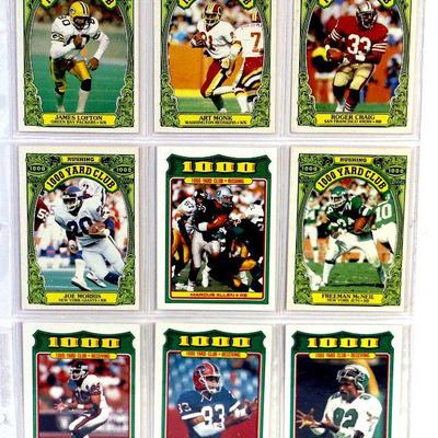 1986 Topps 1000 YARD CLUB FOOTBALL CARDS SET - ART MONK Roger Craig JOE MORRIS James Lofton MINT