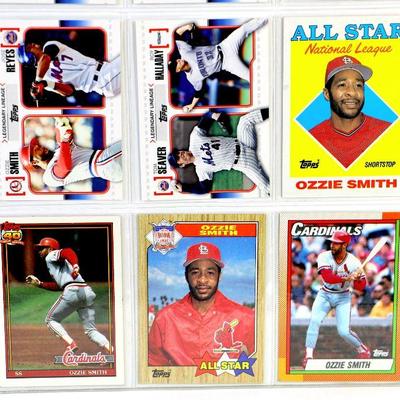 OZZIE SMITH Tony Gwynn Frank Thomas TOM SEAVER BASEBALL CARDS SET - 9 CARDS - MINT