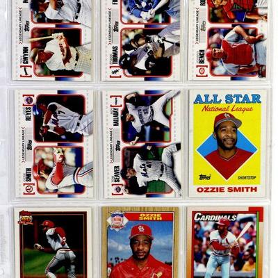 OZZIE SMITH Tony Gwynn Frank Thomas TOM SEAVER BASEBALL CARDS SET - 9 CARDS - MINT