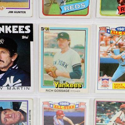 TOM SEAVER Mike Schmidt RICH GOSSAGE Billy Martin Carlton Fisk BASEBALL CARDS SET OF 9