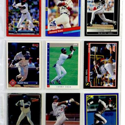 SAMMY SOSA BASEBALL CARDS SET OF 9 - MINT