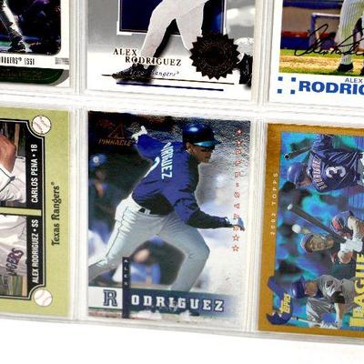 ALEX RODRIGUEZ BASEBALL CARDS SET OF 9 - MINT