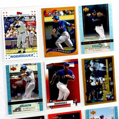 ALEX RODRIGUEZ BASEBALL CARDS SET OF 9 - Topps Limited Fleer Upper Deck - MINT