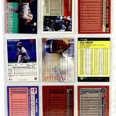 MIKE PIAZZA Phil Niekro Steve Garvey Mike Mussina BASEBALL CARDS SET OF 9 - EX/MINT