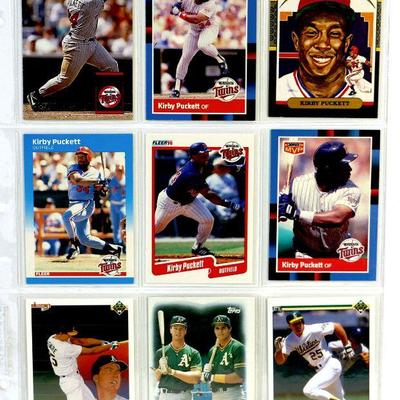 KIRBY PUCKETT Mark McGwire BASEBALL CARDS SET OF 9 - EX/MINT