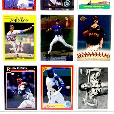 Randy Johnson BO JACKSON BASEBALL CARDS SET OF 9 - EX/MINT