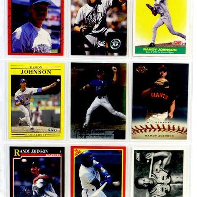 Randy Johnson BO JACKSON BASEBALL CARDS SET OF 9 - EX/MINT