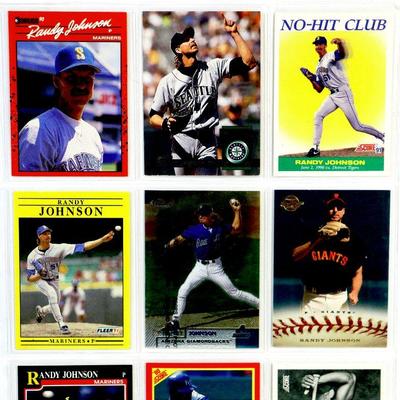 Randy Johnson BO JACKSON BASEBALL CARDS SET OF 9 - EX/MINT